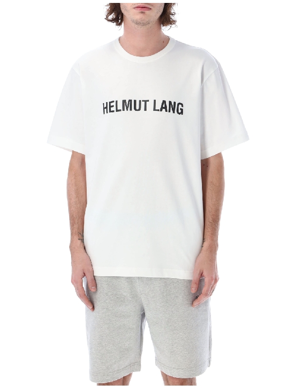 헬무트 랭(HELMUT LANG) 로고 프린팅 크루넥 티셔츠 23AL09HM523C#100 | jentestore
