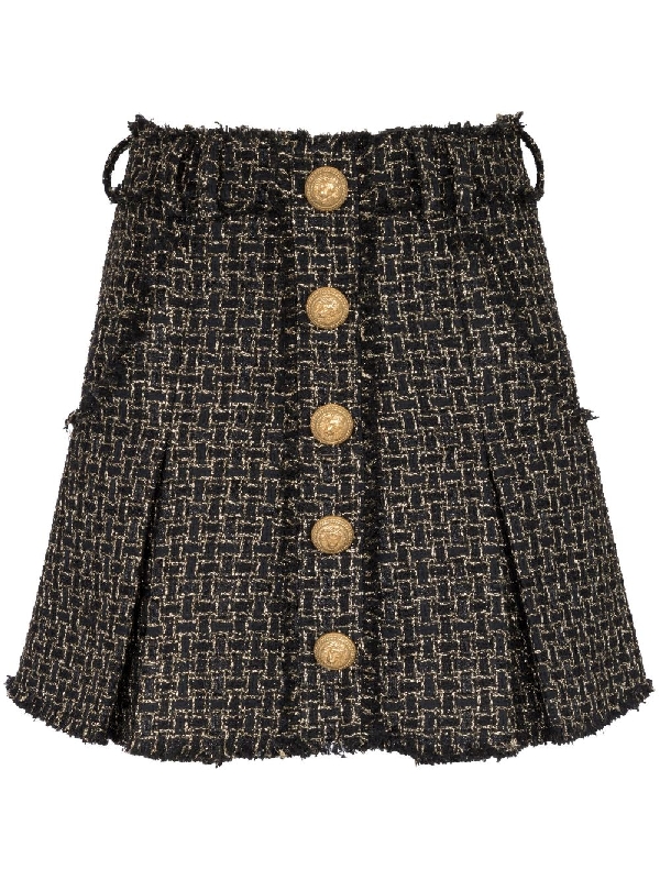 발망(BALMAIN) 루렉스 트위드 플리츠 스커트 BF1LB870VD57 EAD 발망(BALMAIN) 루렉스 트위드 플리츠 스커트 BF1LB870VD57 EAD