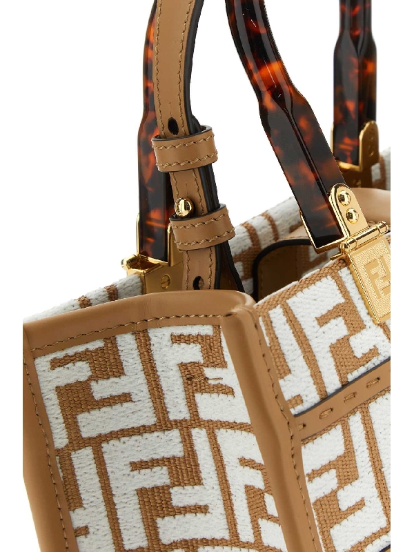 Fendi FF Sunshine - Handbag for Woman - Beige - 8BH394APZL-F1MB1