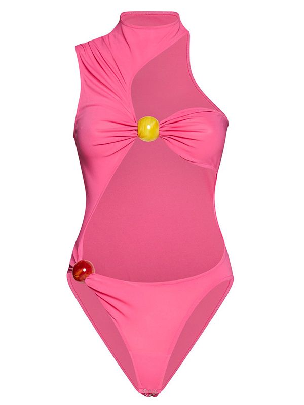 자크뮈스(JACQUEMUS) PEROLA 컷아웃 바디수트 23E231TO0441322 430