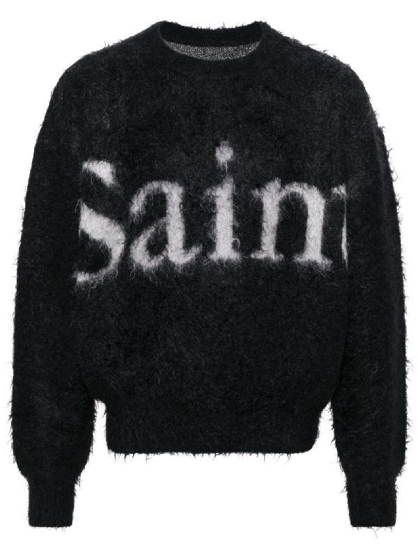 세인트 미카엘(Saint Michael) 로고 모헤어 니트 SMA230000042 BLACK | jentestore