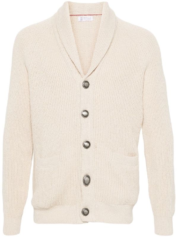 브루넬로 쿠치넬리(BRUNELLO CUCINELLI) 베이지 리브 니트 가디건 M2W706006 C9710 | jentestore