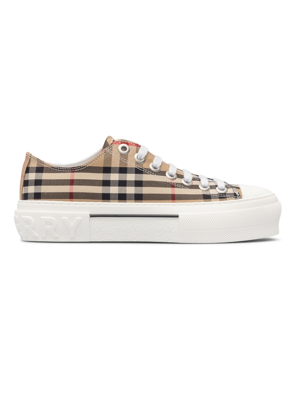 버버리(BURBERRY) 빈티지 체크 로고솔 스니커즈 8050506.A7028 | jentestore