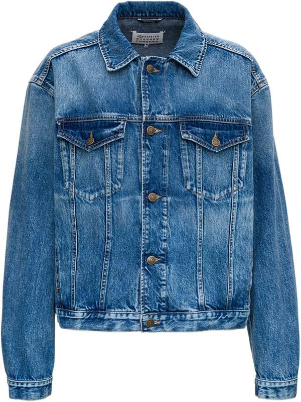 메종 마르지엘라(Maison Margiela) 스티치 오버핏 리사이클 데님 자켓 S51AM0428S30744961 | jentestore