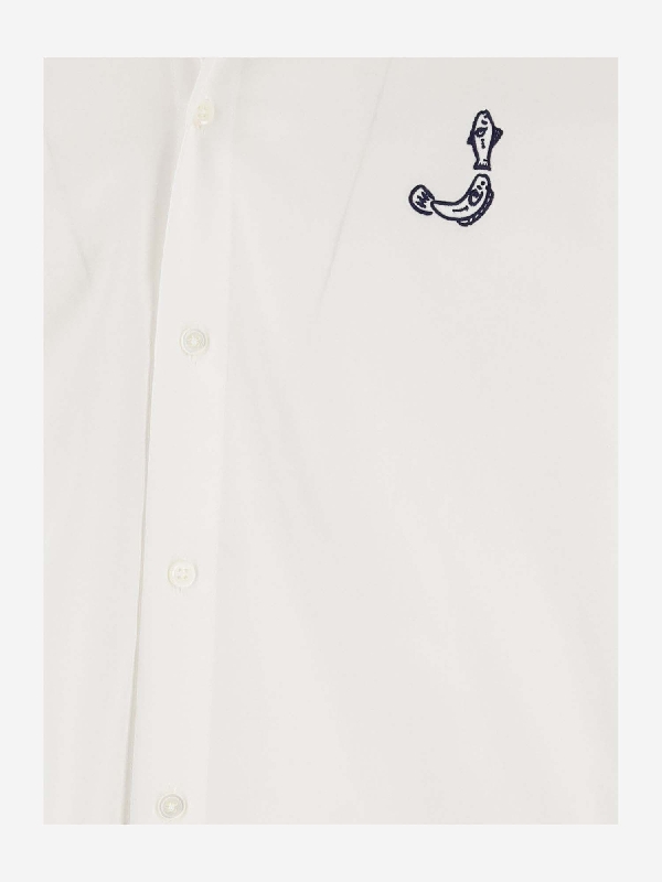 자크뮈스(JACQUEMUS) 로고 자수 코튼 셔츠 246SH0011140 1HT | jentestore