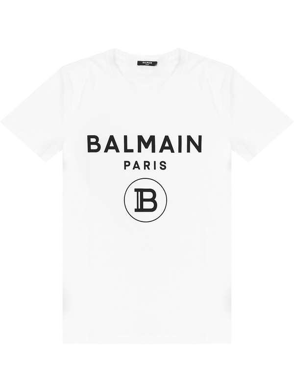 발망(BALMAIN) 로고 레터링 티셔츠 VH1EF000 B029-GAB | jentestore