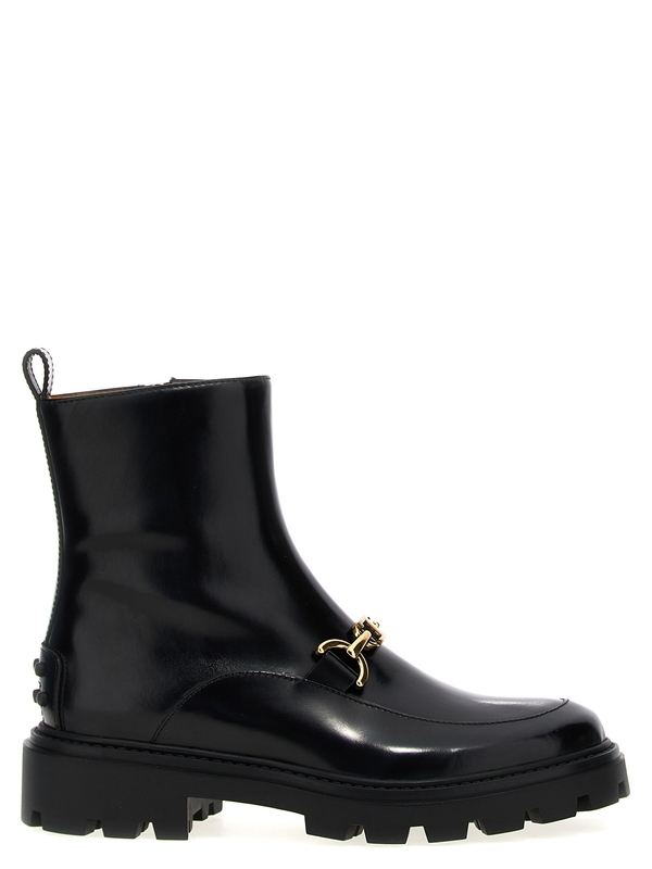 TOD'S チェンリンクアンクルフツ XXW08J0IS50AKT B999 TOD'S トッズ ローファー オックスフォード フリンジ ブラック