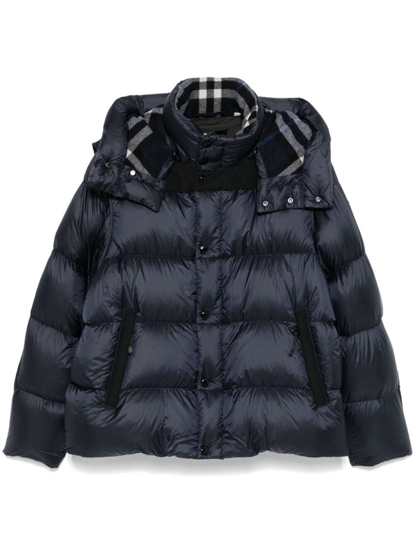 マルティニーク　塩縮バーバーリーフードブルゾン. Burberry Vintage Burberry Herrenjacken 버버리(BURBERRY) 체크