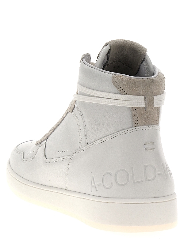 어콜드월(A-COLD-WALL) LUOL 레더 하이탑 스니커즈 ACWUF085OPTWHT | jentestore