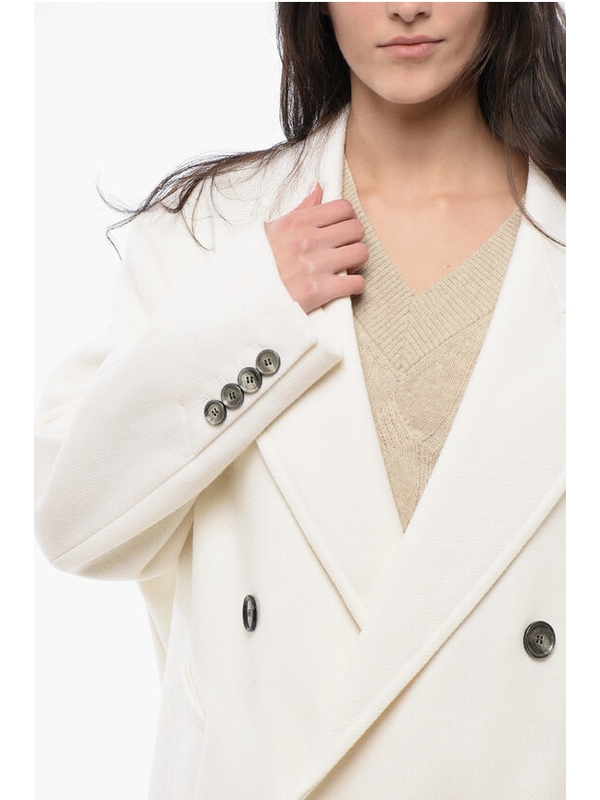 コート AMI Women Coats FCO317 WV0016 100 White 3193338.jpg