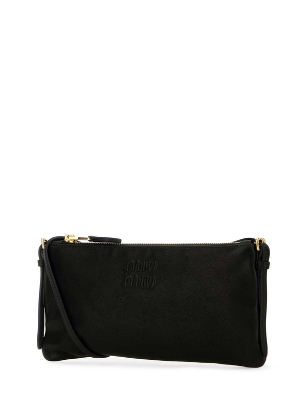 Miu Miu｜ (5BB175 2CV4 F0002) Black Pocket Washed Nappa Leather Bag | Miu Miu