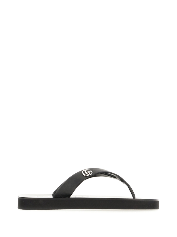 Womens thong sandal with double g — Black — foto 1