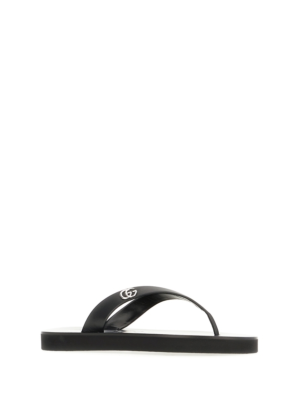 Womens thong sandal with double g — Black — foto 2