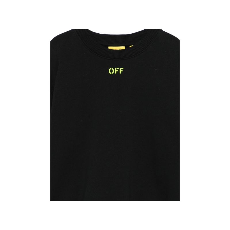 [젠테스토어][오프 화이트 키즈] 오프 화이트 키즈 블랙 스웨트셔츠
