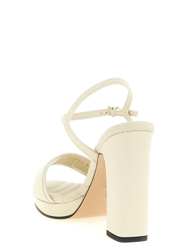 Womens platform sandal with double g — New ivoire — foto 3