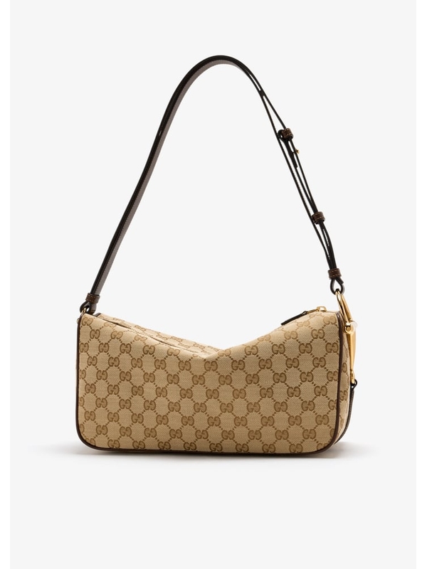 Gucci half horsebit medium shoulder bag — Vintag.sand/dk brown — foto 1