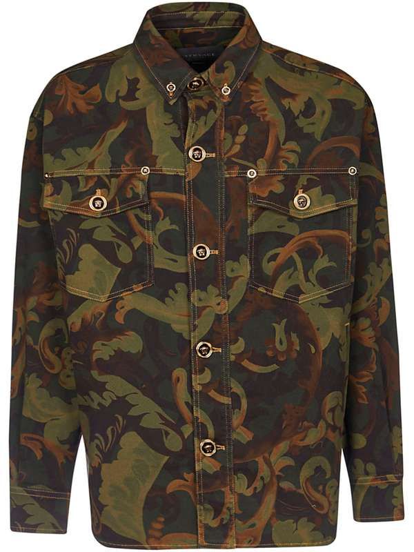 베르사체(VERSACE) 바로크플라쥬 프린팅 데님 셔츠 자켓 A893151A00617 5G090 | jentestore