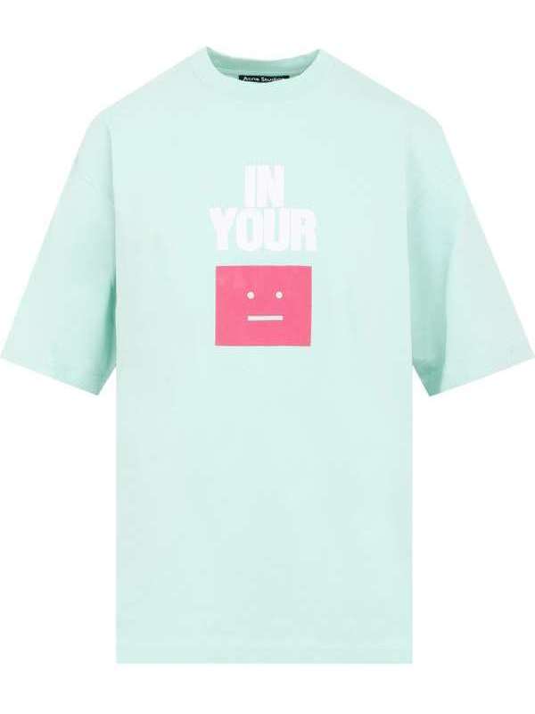 아크네 스튜디오(Acne Studios) 인유어 스마일 프린팅 티셔츠 CL0122 CKM | jentestore