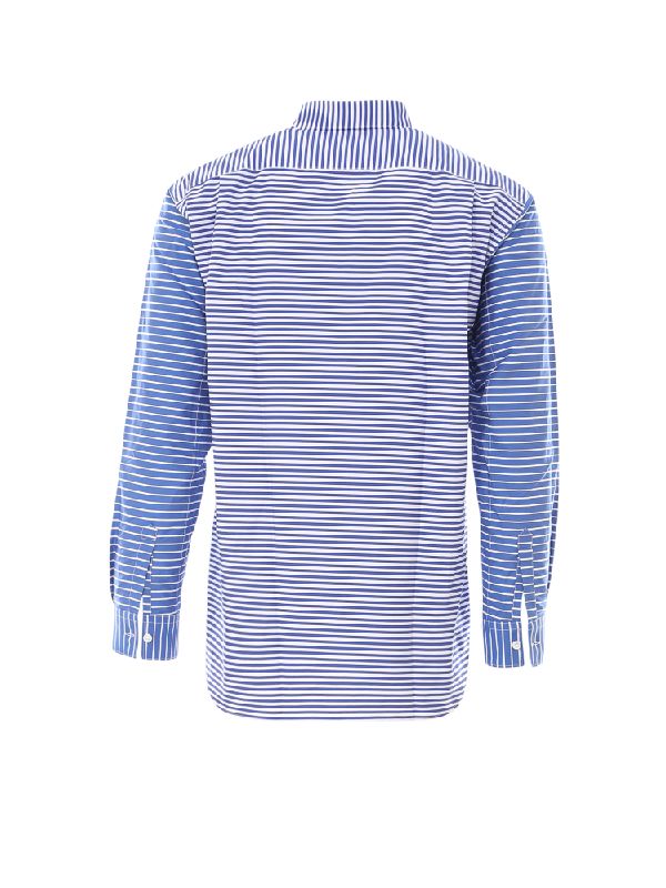 꼼데가르송 셔츠(COMME des GARCONS SHIRT) 체스트 포켓 투톤 스트라이프 셔츠 FZB119 1 | jentestore