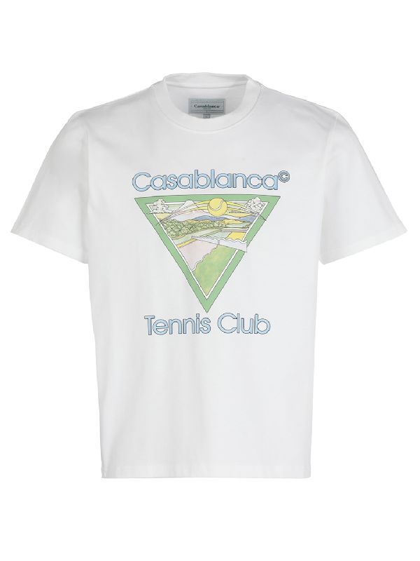 카사블랑카(CASABLANCA) 테니스클럽 아이콘 프린팅 티셔츠 MS22JTS001 