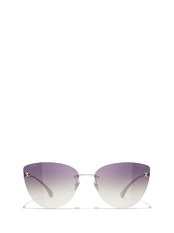샤넬 아이웨어(CHANEL EYEWEAR) 프론트 로고 장식 샤프 코너 선글라스 CH4273T C1242Q | jentestore