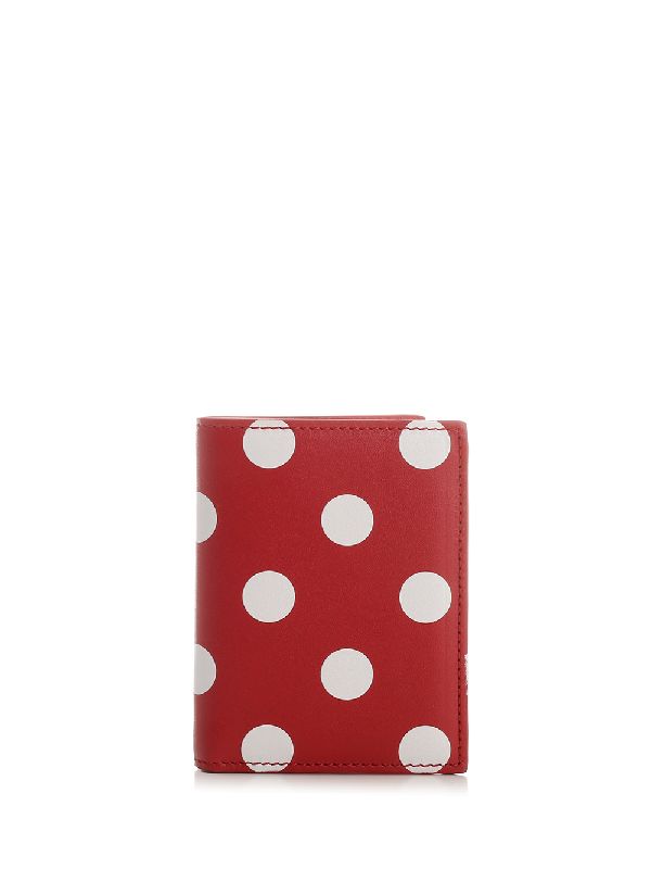 꼼데가르송(COMME des GARCONS) 도트 패턴 레드 레더 반지갑 SA0641PDRED | jentestore