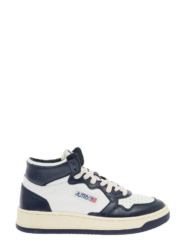 오트리(AUTRY) 메달리스트 미드탑 스니커즈 AUMMWB04WHITEBLUE | jentestore