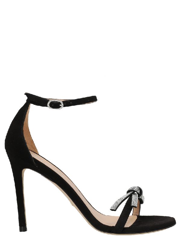 스튜어트 와이츠먼(STUART WEITZMAN) 누디스트 크리스탈 보우 샌들힐 SB594BLK | jentestore
