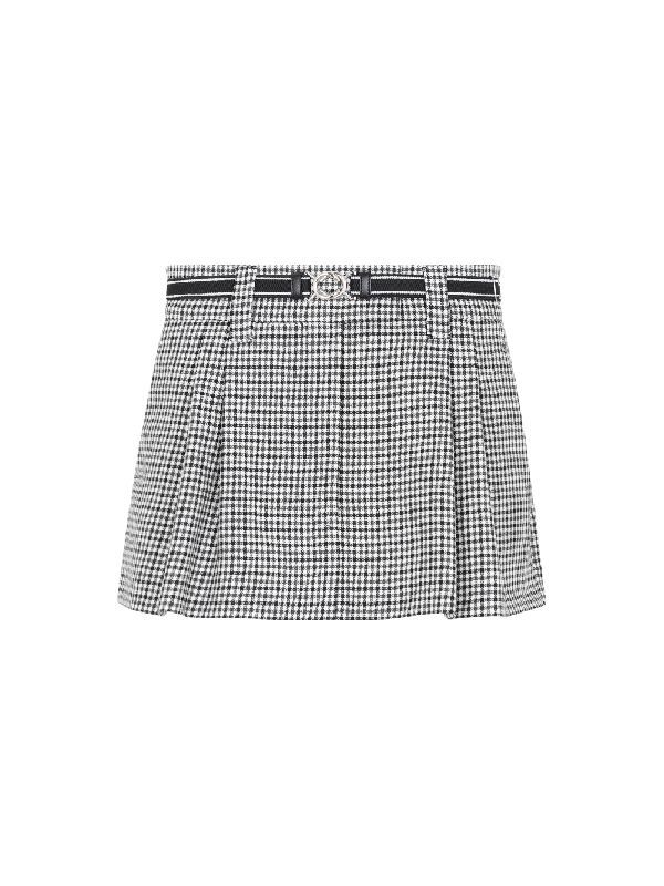 미우미우(MIU MIU) 로고 버클 스트라이프 미니 스커트 MG1801.11KP F0002 | jentestore