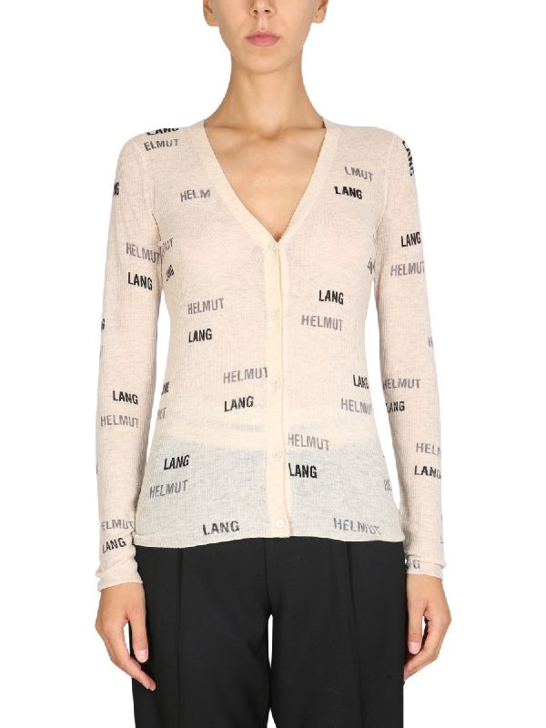 헬무트 랭(HELMUT LANG) 올오버 로고 패턴 울 가디건 L05HW707_QRN | jentestore