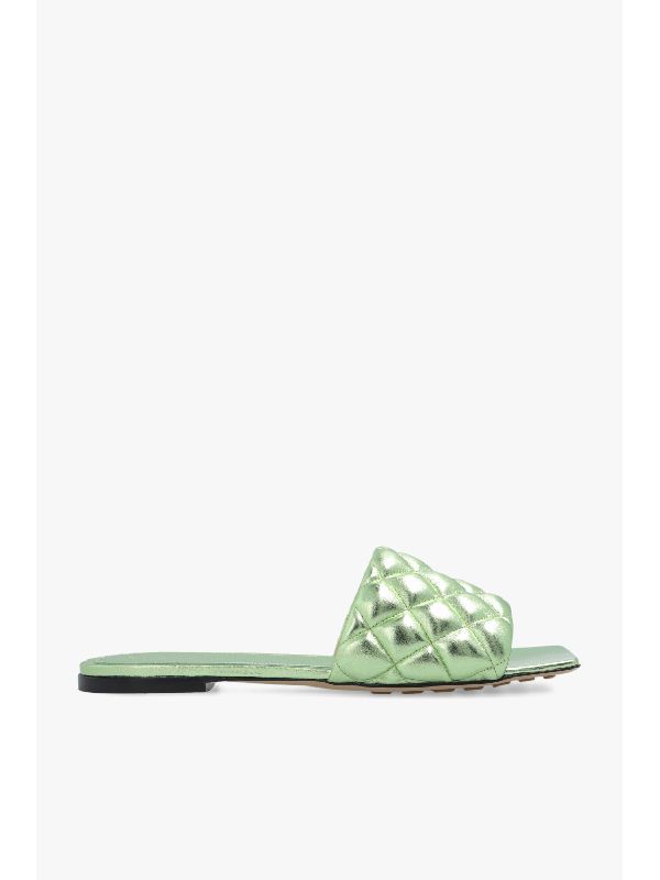보테가 베네타(BOTTEGA VENETA) 퀼팅 레더 스퀘어토 플랫 뮬 627710V27M0 3505 | jentestore