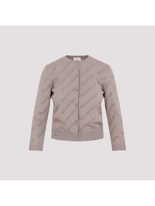 발렌시아가(BALENCIAGA) 사선 로고 라운드넥 가디건 706303.T3234 0966 | jentestore