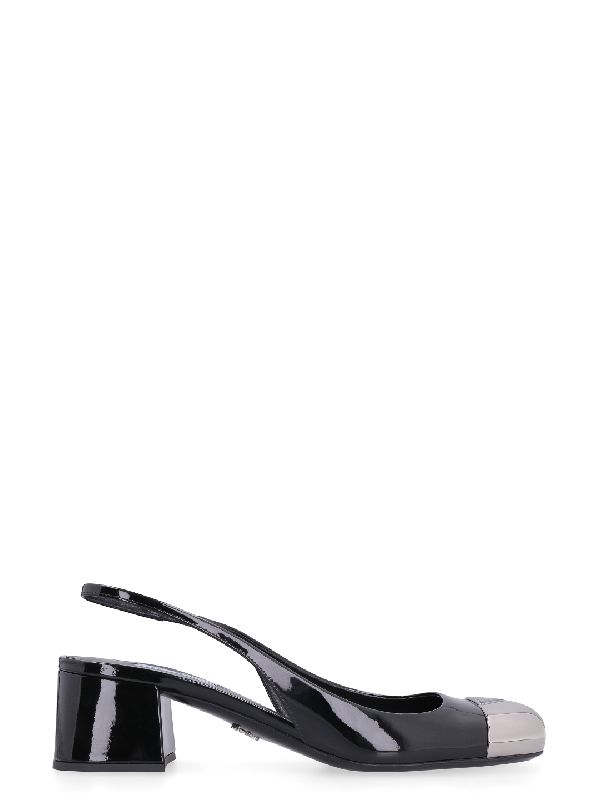 프라다(PRADA) 삼각로고 메탈 스퀘어토 슬링백힐 1I919MF045069 F0002 | jentestore