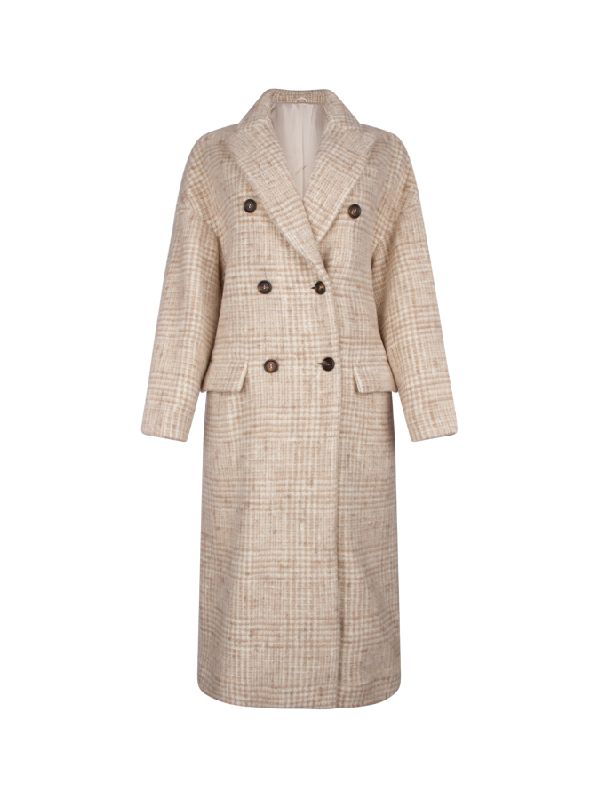 브루넬로 쿠치넬리(BRUNELLO CUCINELLI) 알파카 울 블랜드 체크