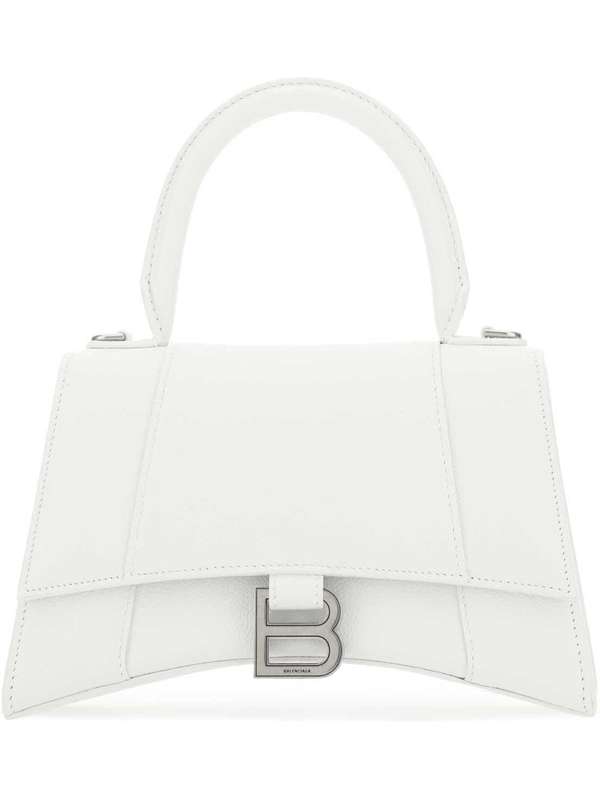 발렌시아가(BALENCIAGA) 화이트 레더 아워글래스 탑핸들 백 5935461IZHY 9000 | jentestore