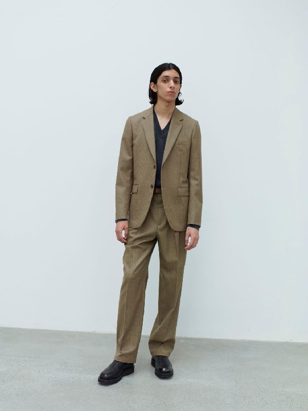 오라리(AURALEE) 블루페이스 울 도비 스트라이프 자켓 A22AJ01BS