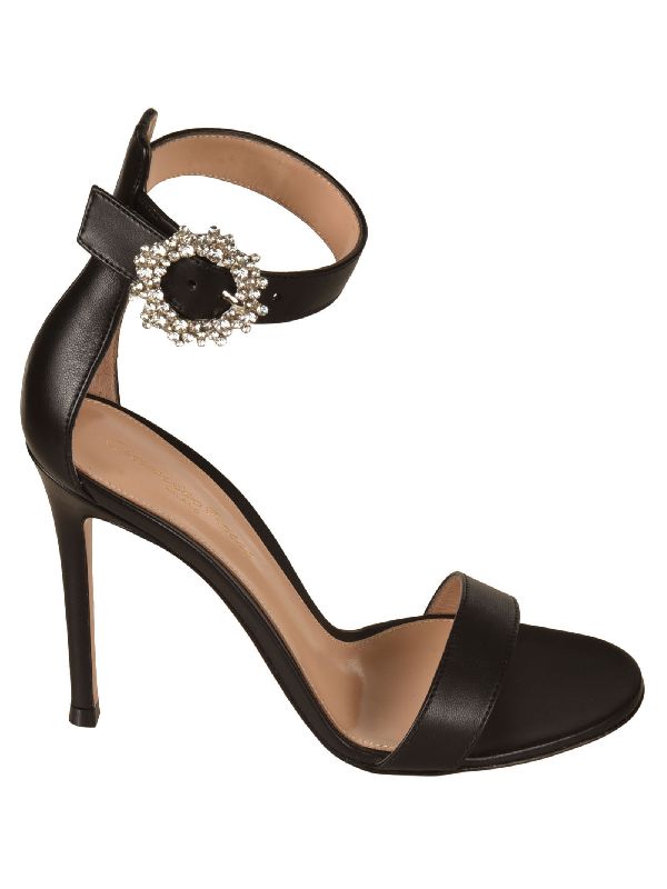 지안비토 로시(Gianvito Rossi) 크리스탈 스트랩 샌들힐 G61671