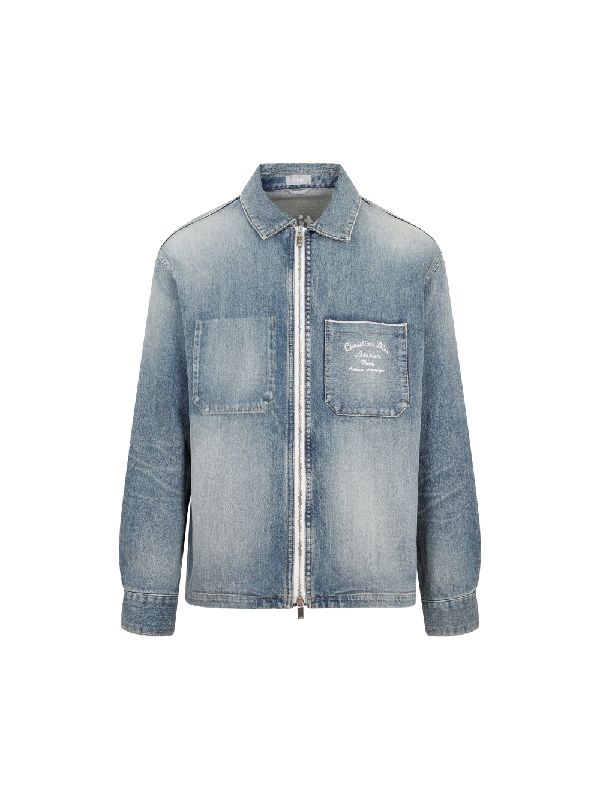 DIOR ディオール ロゴ刺繍 ジップアップブルゾン デニムジャケット  